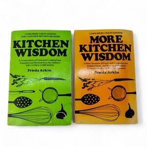 Kitchen Wisdom and More Lot of‎ 2 Kitchen Books by Consumers Union Frieda Arkin